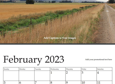 Personalised 2023 Calendar Business